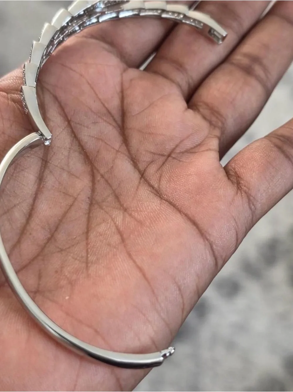 Bvlgari ? Serpenti Viper Silver Pavé Link Bracelet